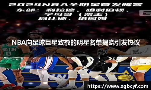 NBA向足球巨星致敬的明星名单揭晓引发热议